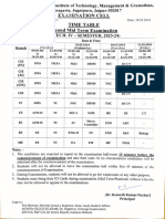 Time Table For B. Tech. Iv & Vi Sem 2ND Mid Term Examination - 551-552