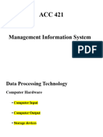 ACC 421. Data Processing Technology HardWare