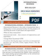 Bus 420-429 - International Business - DR Oshinowo - 400level