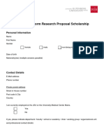 Application Form Research Proposal Scholarship EN - Stand Februar 2021