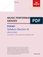 ABRSM英皇钢琴2021 2022考纲（英文）