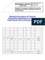 Standard Procedure For BIENNIAL PM of 390kV Lightning Arrestor