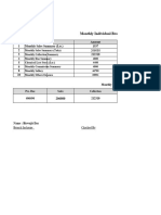 Monthly Individual Branch Summary Report