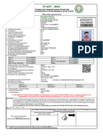 Medium of Test English & Telugu: Filled in Online Application Form