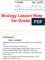 Biology Lesson Note For Grade 9