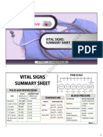 Vital Signs - Summary Sheet