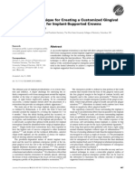 A Simplified Technique For Creating A Customized Gingival Emergence Profile For Implant-Supported Crowns