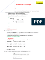 Devoir Mecatronique: I. Partie 1: Modélisation