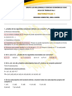 HOJA DE TRABAJO No.1 Matemáticas 1