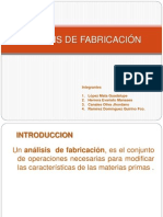 Analisis de Fabricacion