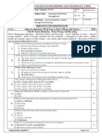 MSWM UNIT II Objective Type Question Bank Website