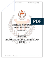 Management Development and Skills