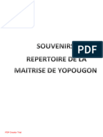 Repertoire Maitrise de Yop