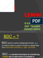 BDC & LSMW New