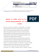 Tarea - Análisis de Las Obligaciones, Derechos, Responsabilidades Conductores Ecuador.