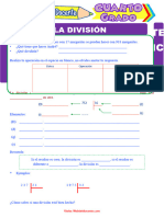 Ejercicios de División para Cuarto Grado de Primaria