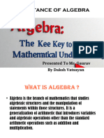 Importance of Algebra by Daksh Vatsayan