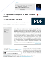 An Experimental Investigation On Static Directional Stability