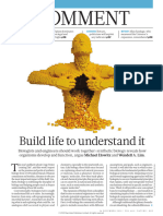 Comment: Build Life To Understand It