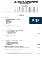 Science - Marking Scheme For 5th Mock May 2024