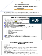 Art Integrated Project - Social Science - Class - Ix & X-2023-24