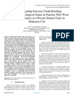 The Relationship Between Tooth Brushing Techniques and Gingival Status in Patients Who Wear Fixed Orthodontics at A Private Dental Clinic in Makassar City