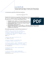 Fourier Transform in Matlab