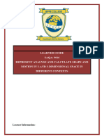 9016 (Represent Analyse and Calculation Shape Motion and 3D Space in Different Context) Learner Guide