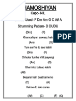 Khamoshiyan - Guitar Notes