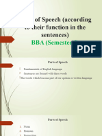 Lecture 3 Parts of Speech