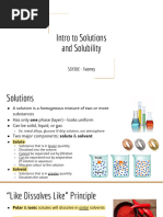 1 - Intro To Solutions & Solubility