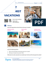 The Best and Worst Vacations American English Student