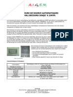 Inverseurs de Source Automatiques Normal/Secours Jusqu' A 15kva