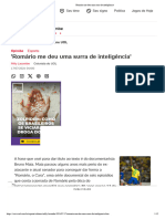 Romário Me Deu Uma Surra de Inteligência