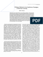 Bouton, Context, Time, and Memory Retrieval in The Interference Paradigms of Pavlovian Learning