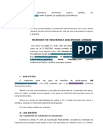 Mandado de Segurança Com Pedido Liminar - Auxílio-Doença. Impossibilidade de Fazer Pedido de Prorrogação. Restabelecimento-15-08-2022