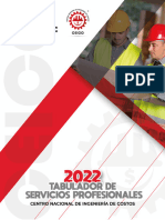 Tabulador Profesionales CMIC 2022