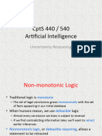 Cpts 440 / 540 Artificial Intelligence: Uncertainty Reasoning