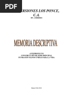 MEMORIA DESCRIPTIVA Fundación