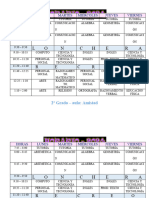 Horario 2° Grado 2024