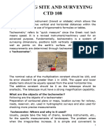 Tacheometer - Building Site and Surveying CTD