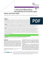 Parvin Et Al (2015) - Evaluation of in Vitro Anti-Inflammatory and Antibacterial Potential of Crescentia Cujete Leaves and Bark