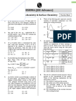 Electrochemistry + Surface Chemistry - Practice Sheet - Bhishma JEE Advanced 2023