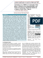 Design and Implementation of A 100KVA Community Solar Garden Developing A Model For The Maintainability and Sustainability of The Green Energy Global Revolution in Otefe Oghara, Delta State, Nigeria