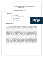 Measurement & Calibration of Displacement Using LVDT