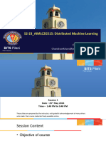 S2-23 - AIMLCZG515: Distributed Machine Learning: BITS Pilani BITS Pilani