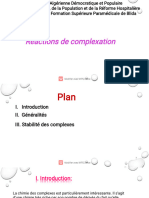 8 Réactions de Complexation