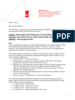 Intralox PE 32500 Compliance Letter 2012