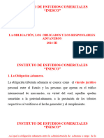 La Obligacion, Los Obligados y Los Responsables Aduaneros