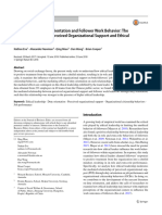 Antecedents of Duty Orientation and Follower Work Behavior: The Interactive Effects of Perceived Organizational Support and Ethical Leadership